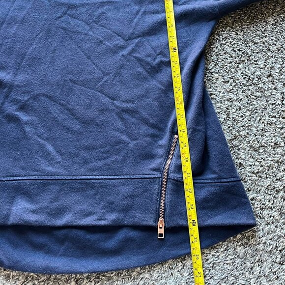 Athleta Sweatshirt Womens Small Navy Blue Long Sleeve Pullover Zipper Details - Picture 5 of 7
